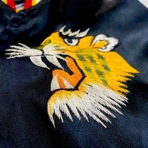 Vintage TRUE 50s WWII Blue/Black Reversible Sukajan